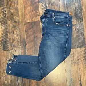 Express Women's Skinny Jeans - Dark Blue